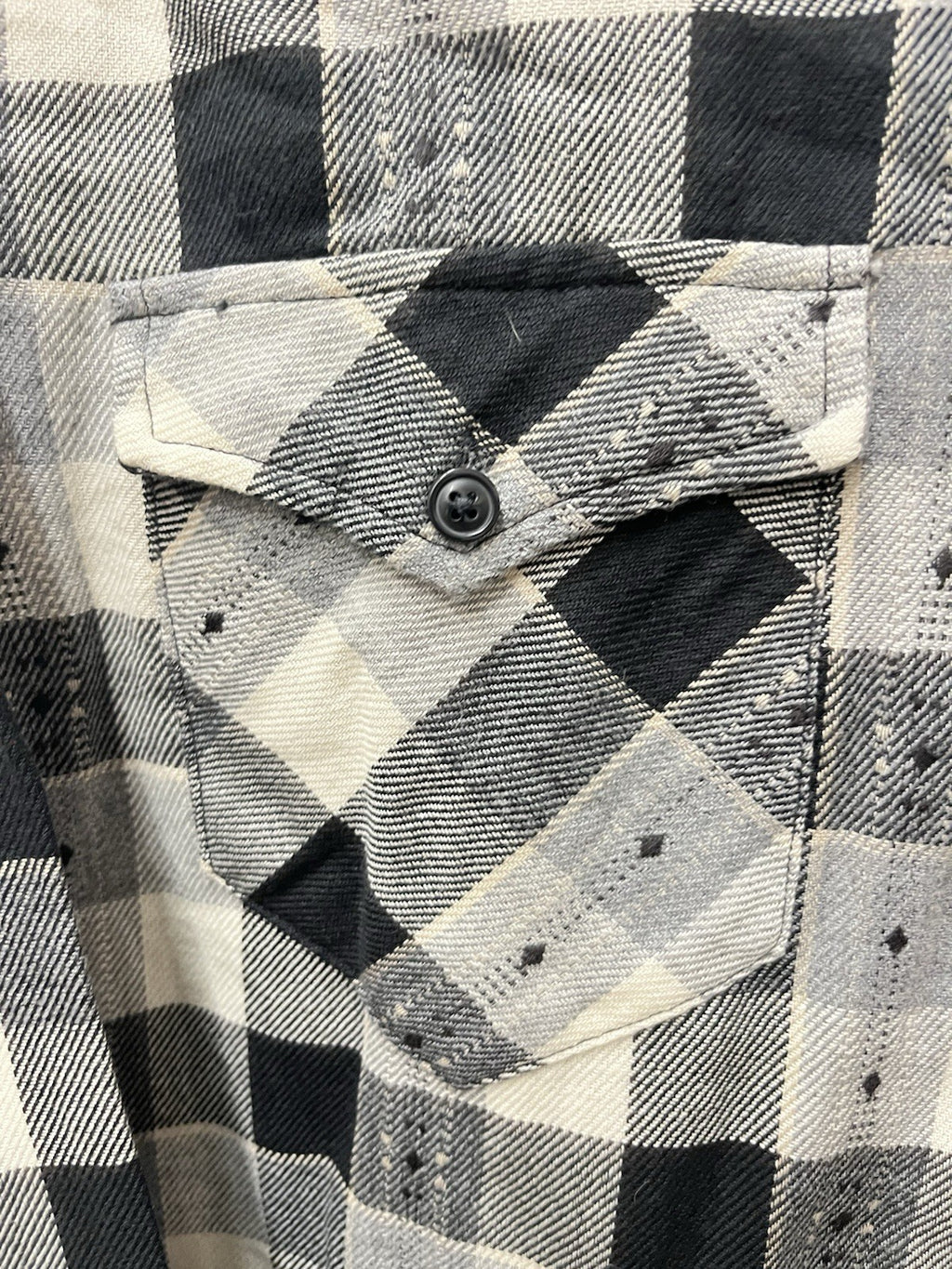 Frye Men’s long sleeve button-down flannel shirt Sz XXL Heather Gray plaid NWT