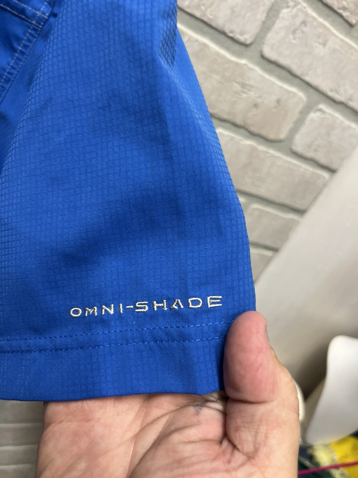 Columbia PFG Men's Short Sleeve Fishing Shirt Blue XXL Omni-Shade