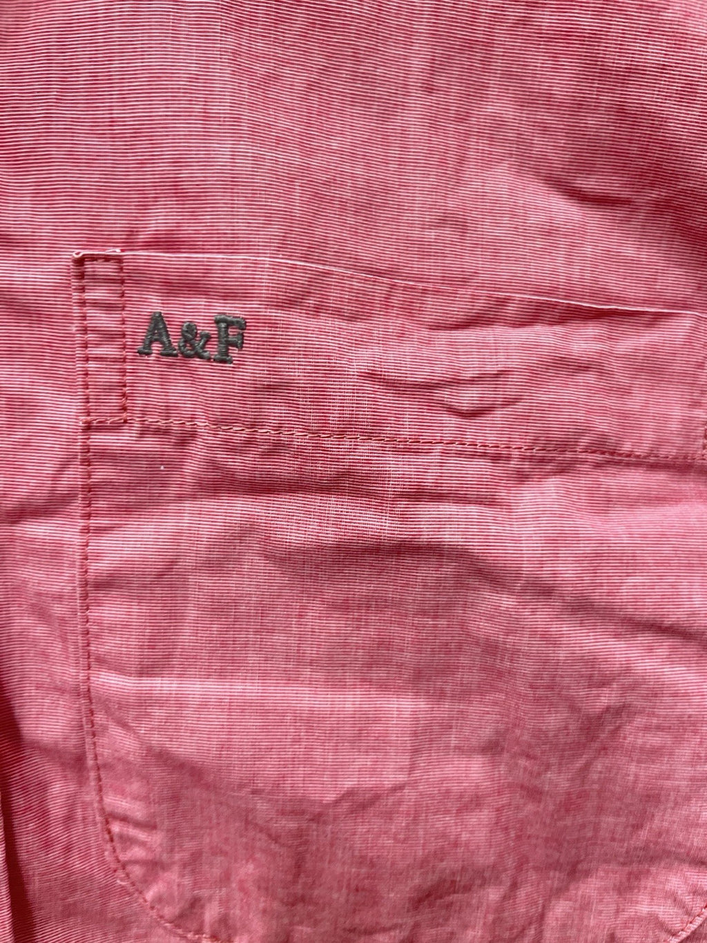 Abercrombie Mens XXL Button Down Shirt Long Sleeve Pink Muscle Fit Business