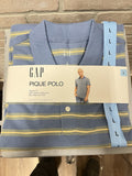 Gap Pique Polo Blue short sleeve shirt men’s Sz L Activewear Business NWT