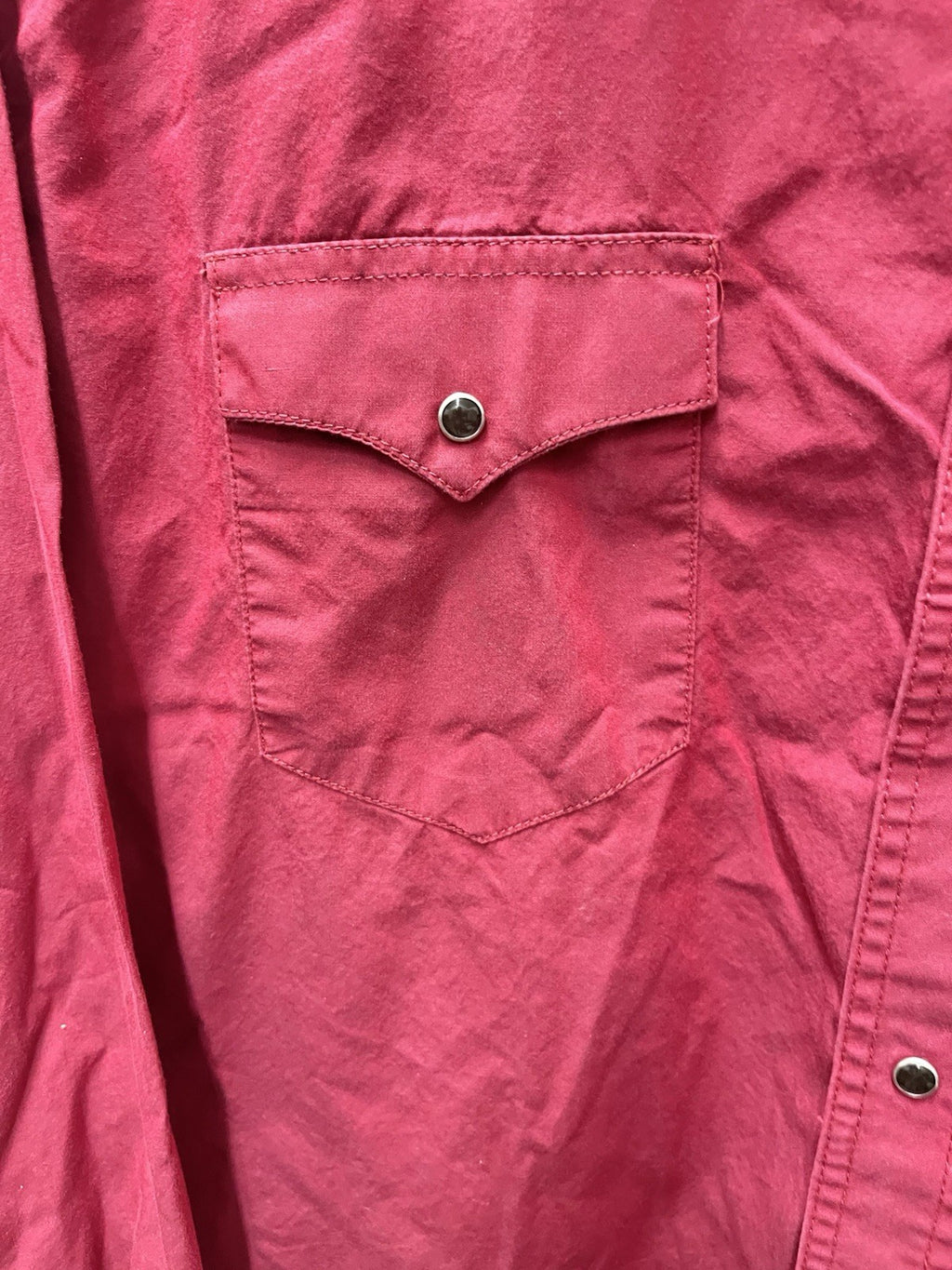 Wrangler Pearl Snap Shirt Men’s Size XL Red Western Long Sleeve Cowboy
