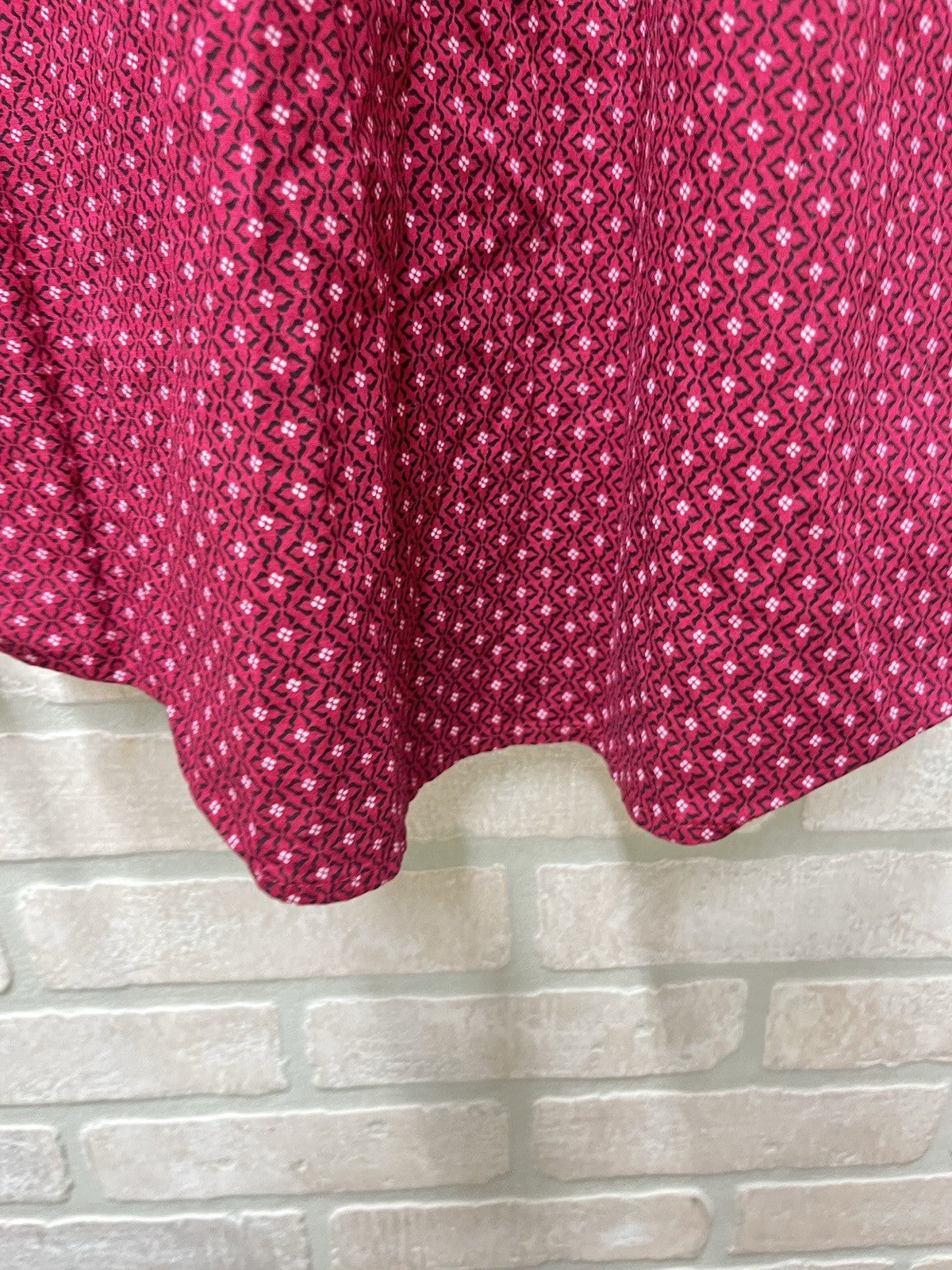 Ariat Boys Button down long sleeve shirt Sz M 10-12 Red casual shirt stretch