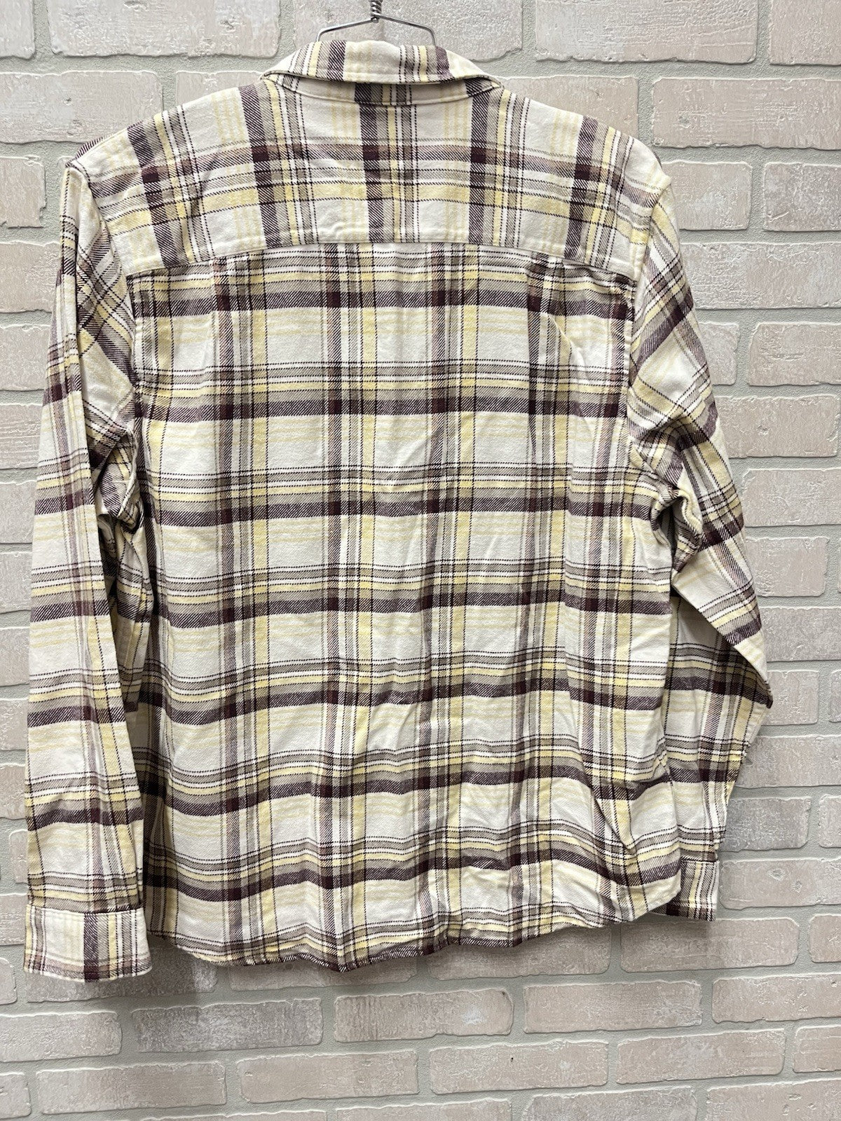 Lucky brand button-down long sleeve Flanner shirt Men’s Sz XL tan multicolor NWT