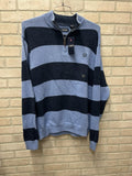 Men's "Chaps" Size XXL, 1/4 Zip Two Tone Blue, Long Sleeve Sweater NWT