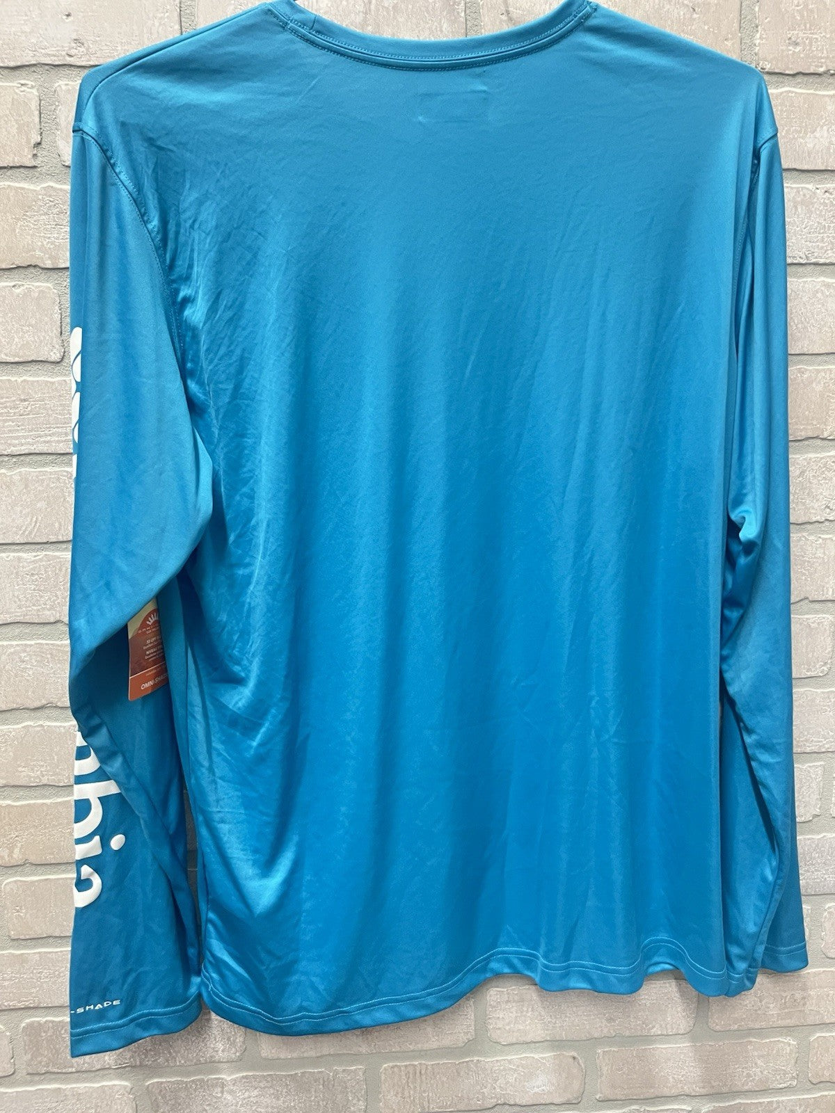 Columbia Men’s long sleeve shirt blue Pull Over T Sz L Omni Shade sportswear NWT