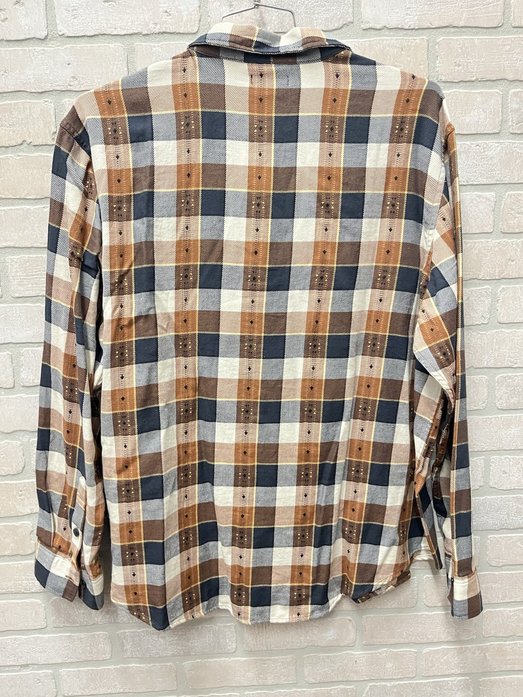 Frye Mens Shirt Plaid Jacquard Flannel Long Sleeve Button Up Western  XXL NWT