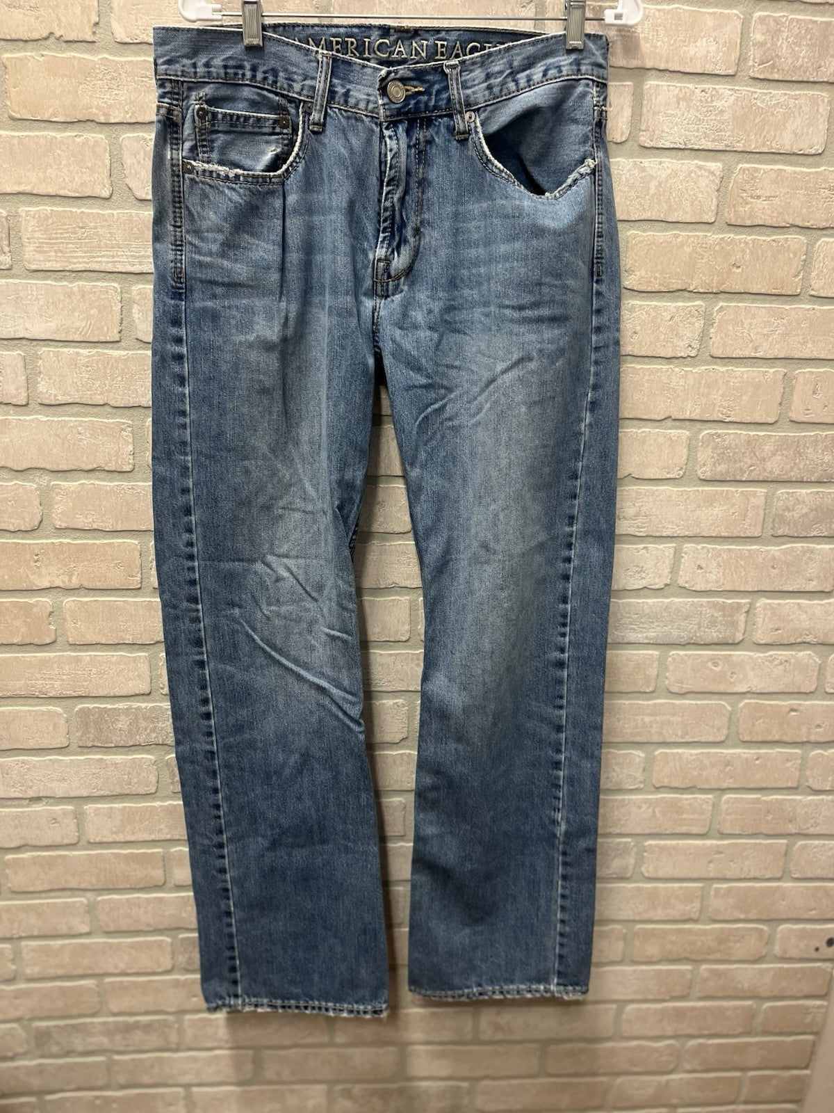 American Eagle men’s jeans Sz 29/34 air flex original boot cut blue denim