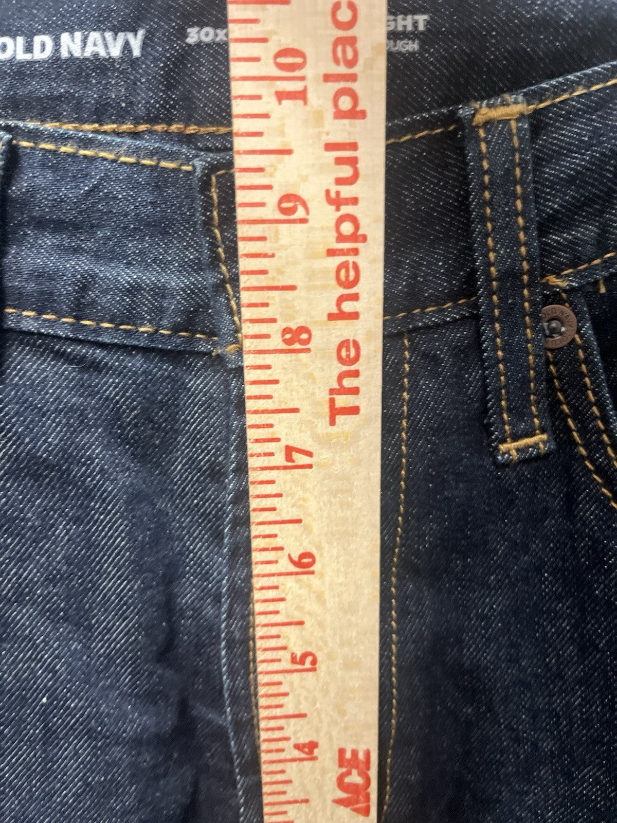 Old Navy Men's Straight Fit Blue  Denim Jeans Stretch 5-Pocket 30x30 NWT