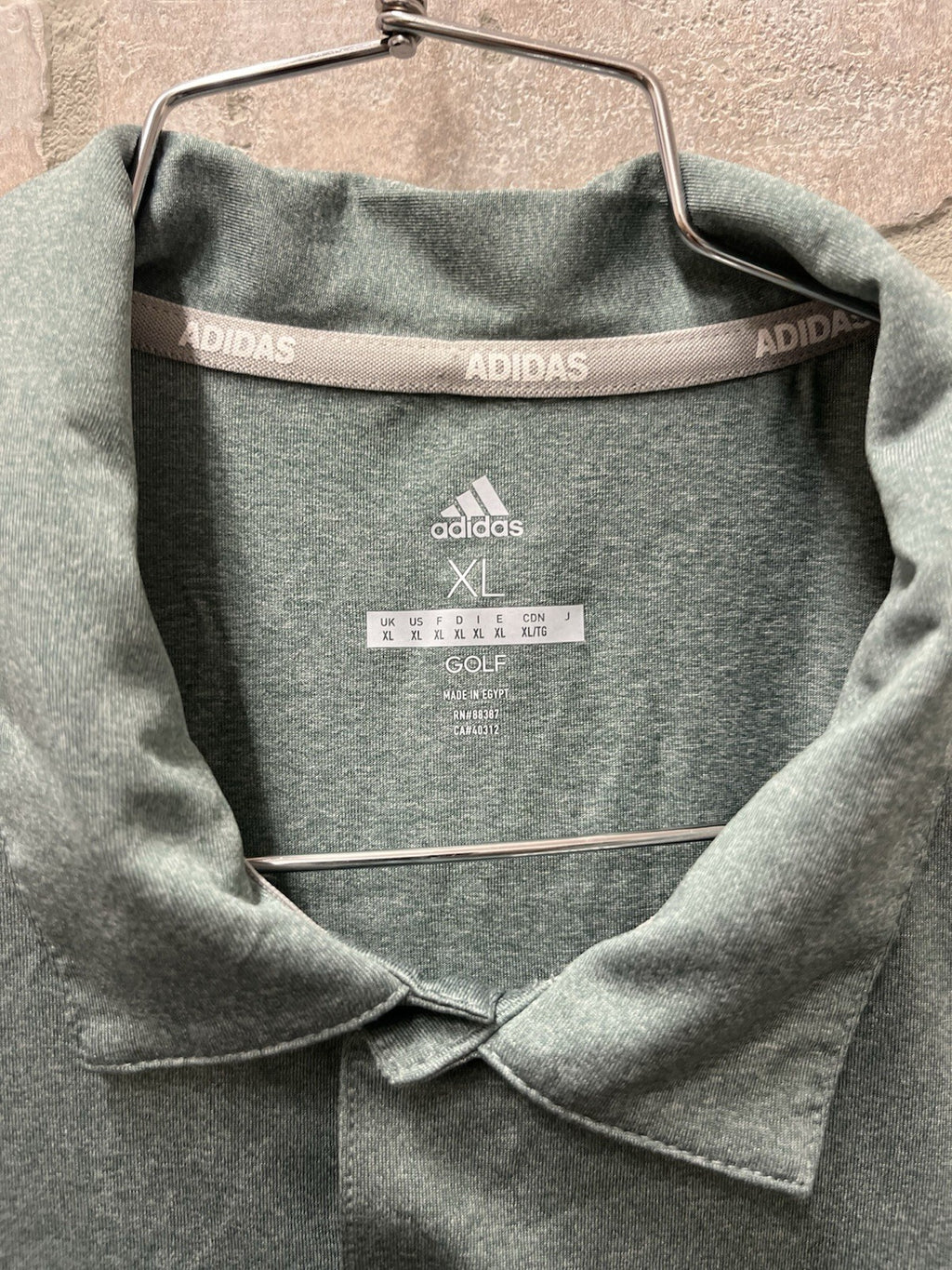 Adidas men’s heather golf polo Shirt Sz XL green sportswear NWT