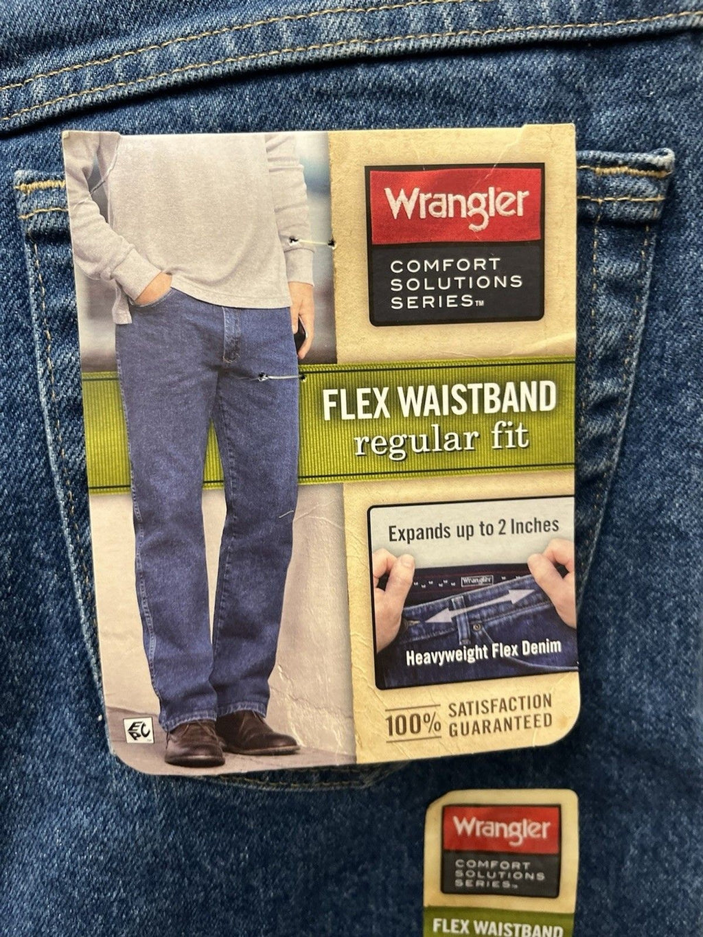 Wrangler jeans Men’s Sz 30x30 flex waistband 2” denim extra fading colors