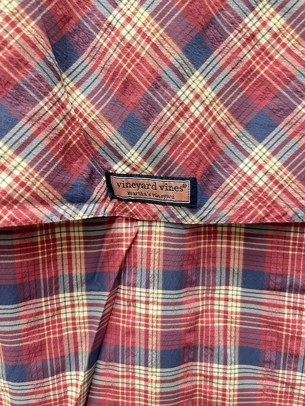 Vineyard vines men’s harbor long sleeve shirt Sz L plaid Martha’s Vineyard