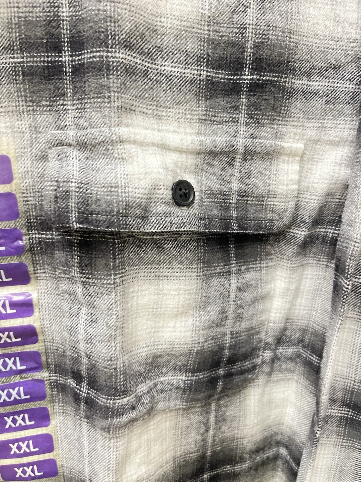 Lucky Brand Classic Fit Flannel Shirt Men's Size XXL Black Plaid Lumberjack