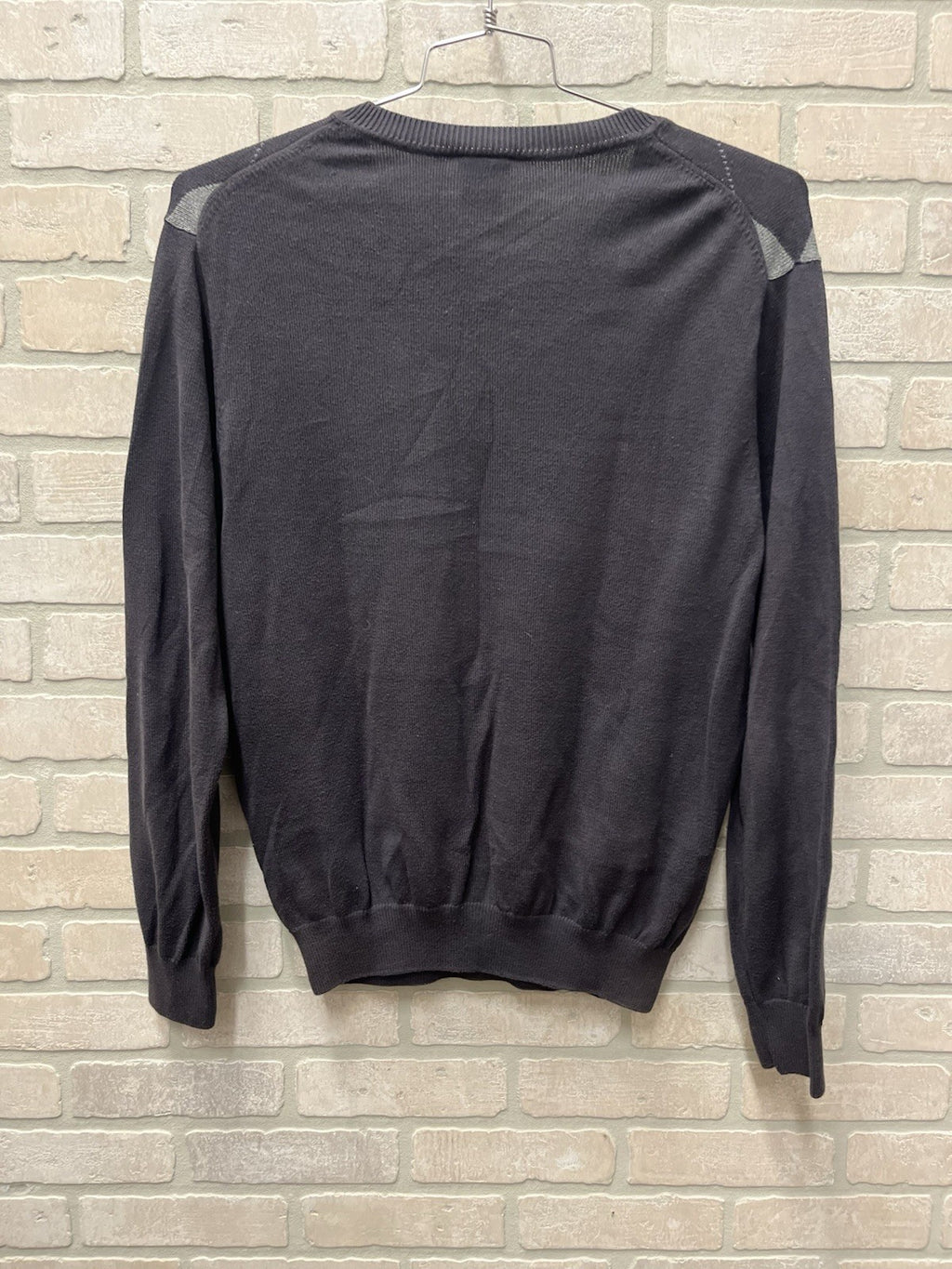 Lacoste sweater men’s Sz L black V-neck long sleeve pullover Alligator logo