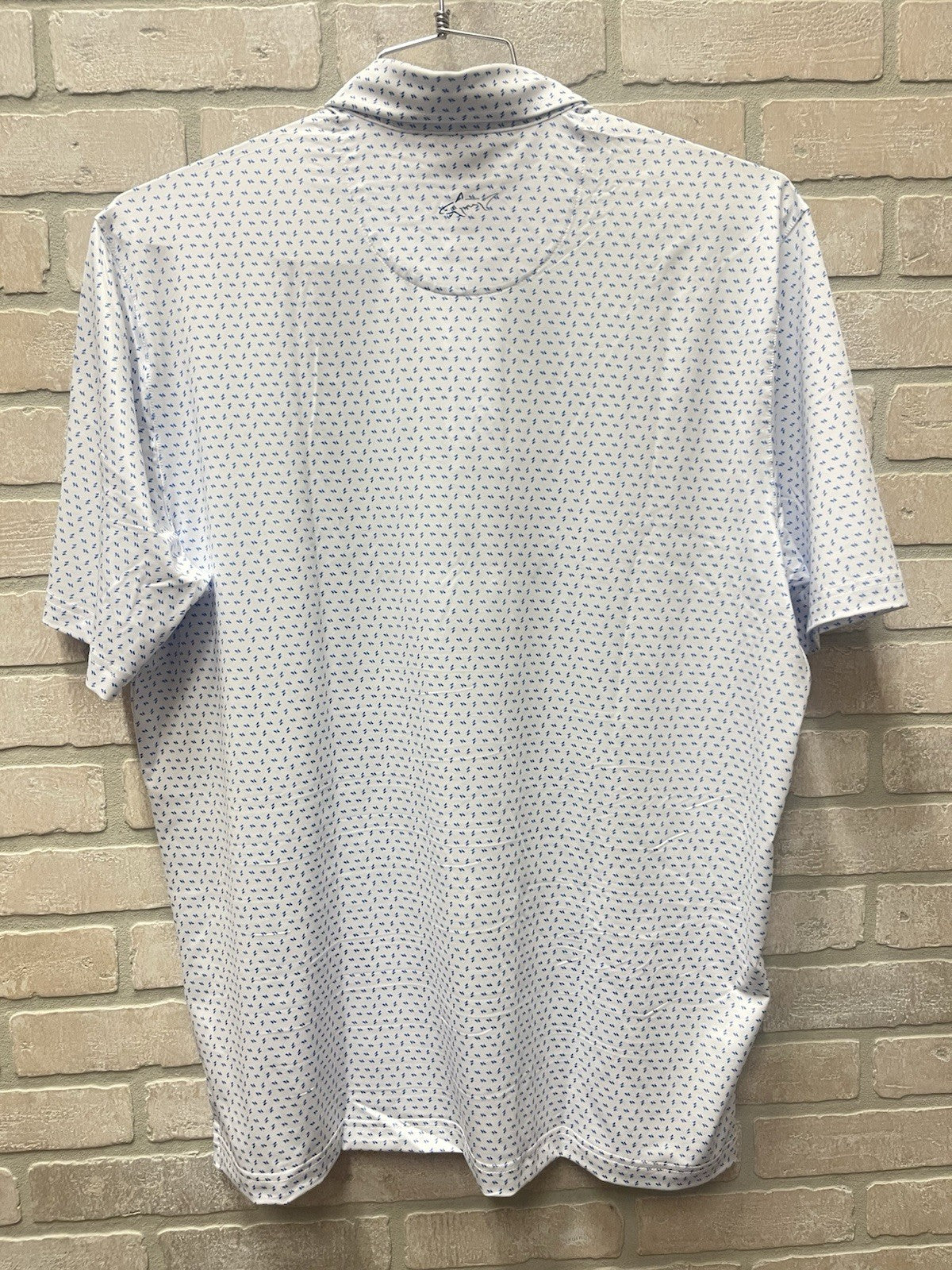 Greg Norman men’s golf polo Sz L  White ML75  4 Way stretch activewear