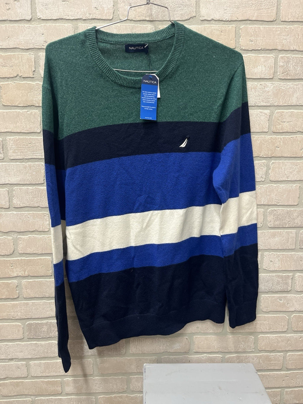 Nautica men’s sweater Sz XL multicolor relaxed fit NWT