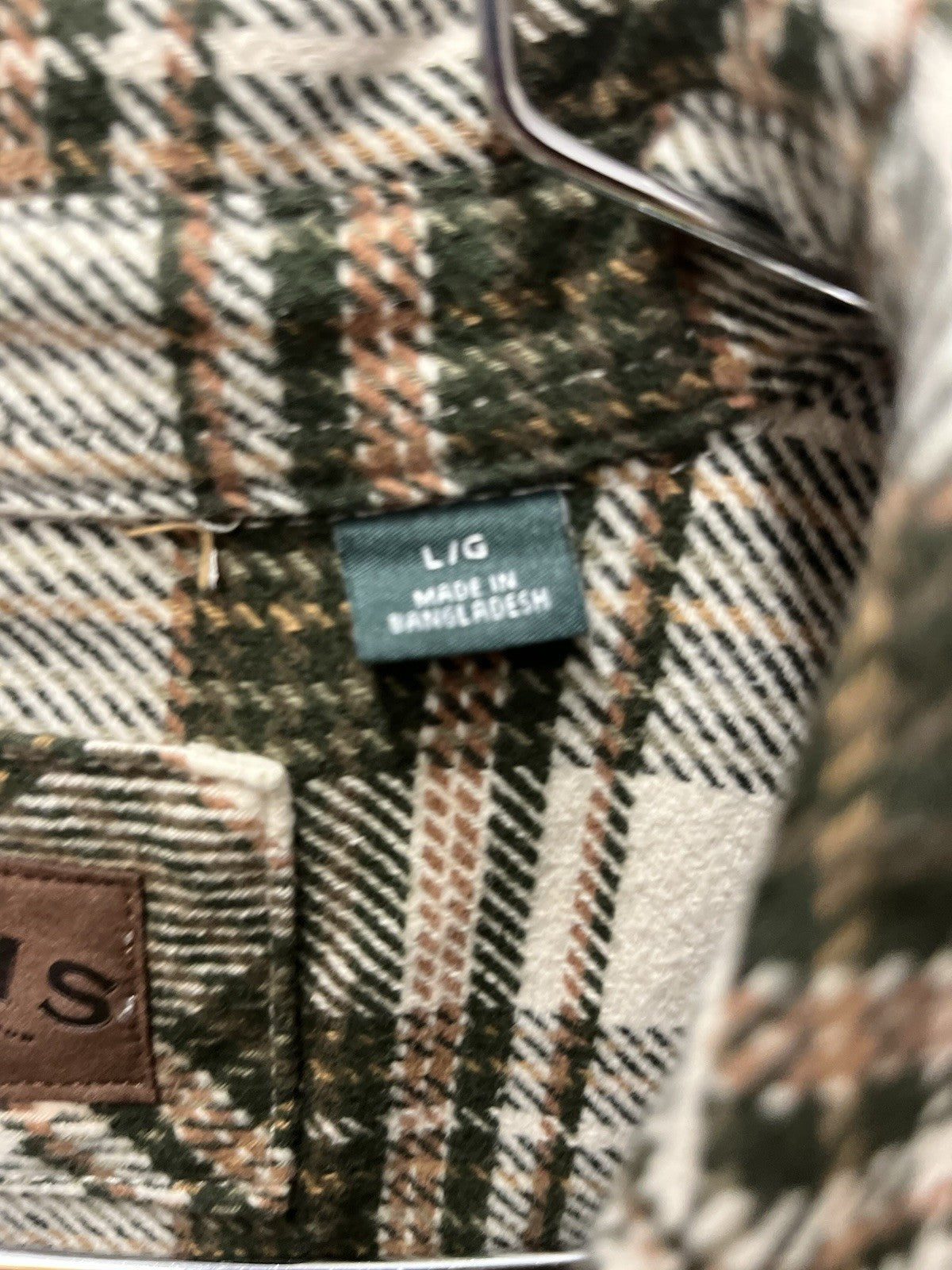 Orvis big bear flannel shirt for men Sz L thick Green Pine plaid NWT