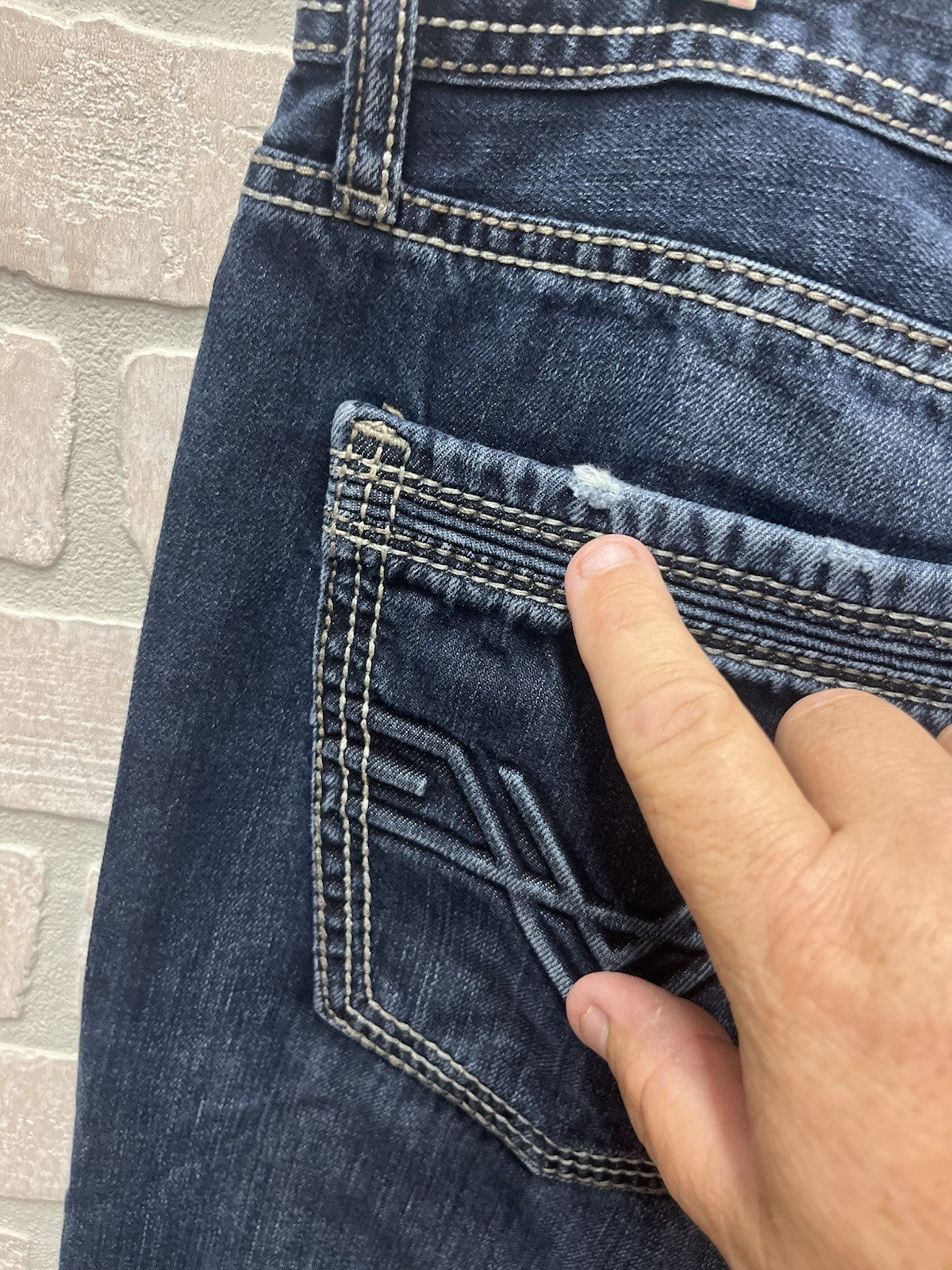 Bke Men’s denim jeans Taylor Sz 36/30 Blue boot cut flex