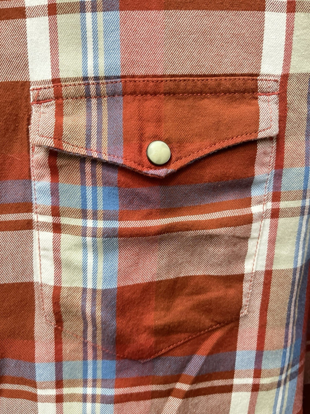 Lucky Brand Men’s Size M Plaid  Pearl Snap Long Sleeve Shirt western wear sports