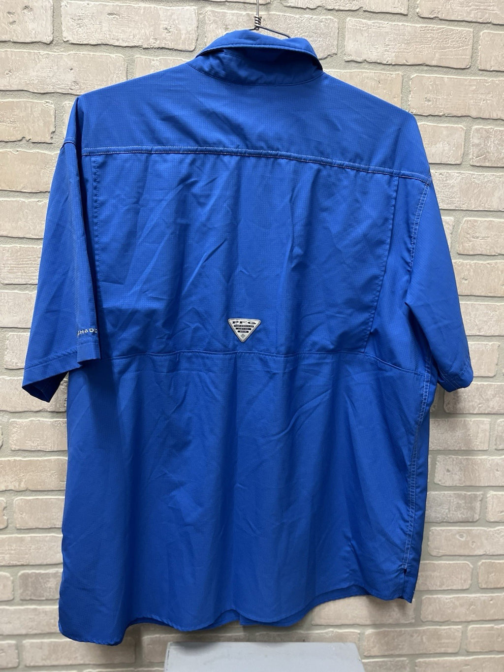 Columbia PFG Men's Short Sleeve Fishing Shirt Blue XXL Omni-Shade