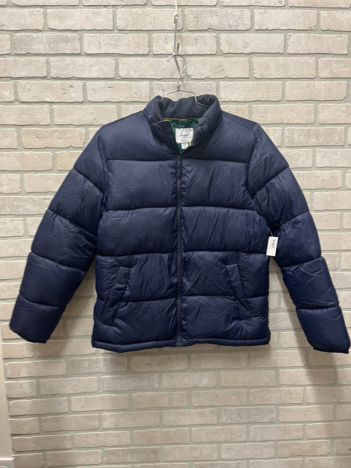 Old Navy Men's Frost-Free Quilted Puffer Jacket Navy Blue Size Large