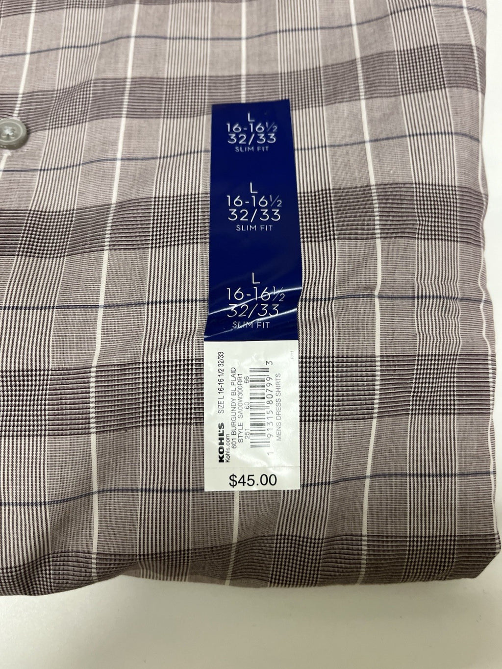 APT.9 men’s Long Sleeve dress shirt Sz L premium flex regular fit white NWT