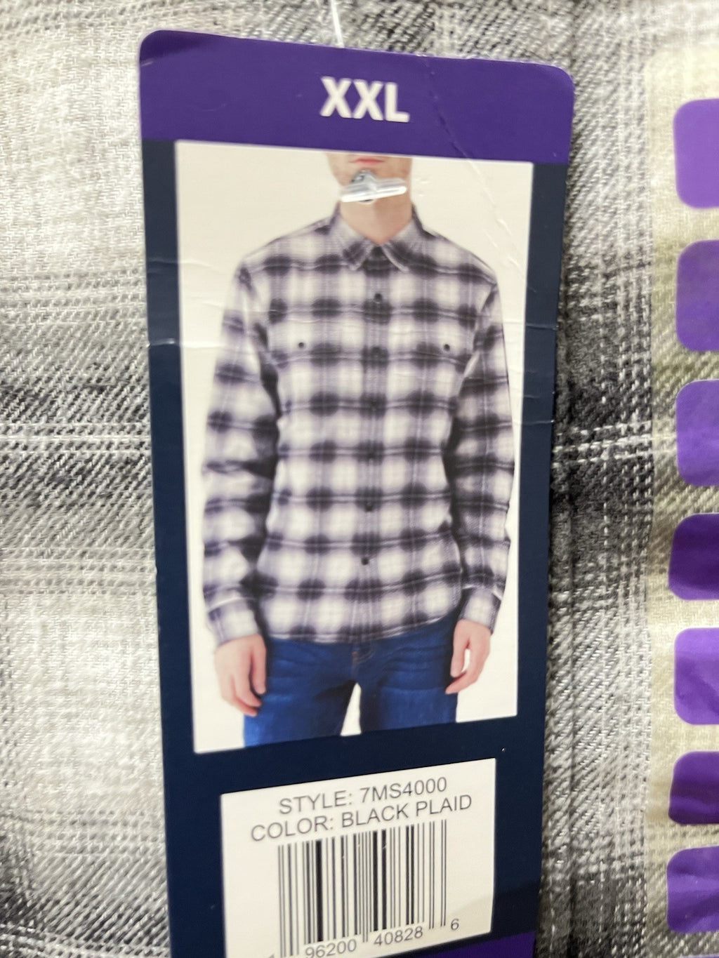 Lucky Brand Classic Fit Flannel Shirt Men's Size XXL Black Plaid Lumberjack