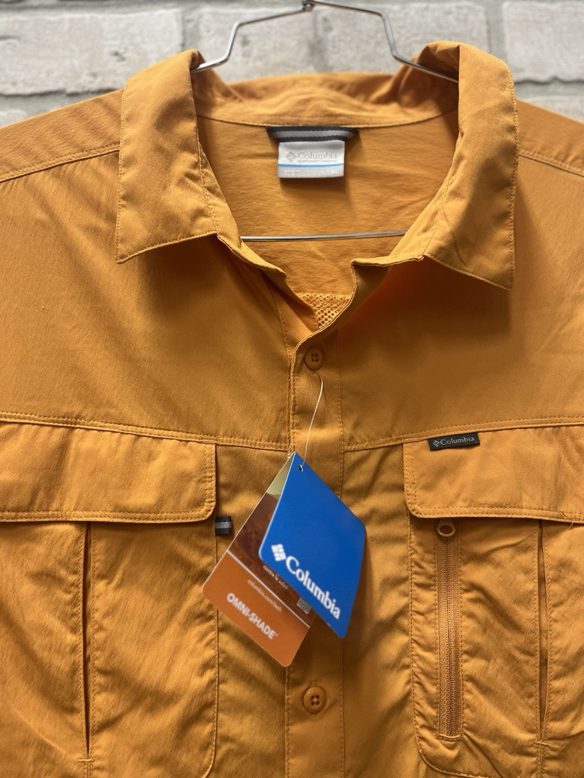 Columbia Men’s long sleeve button-downshirt Sz XL Omni Shade sportswear NWT