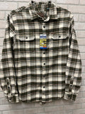 Orvis big bear flannel shirt for men Sz L thick Green Pine plaid NWT
