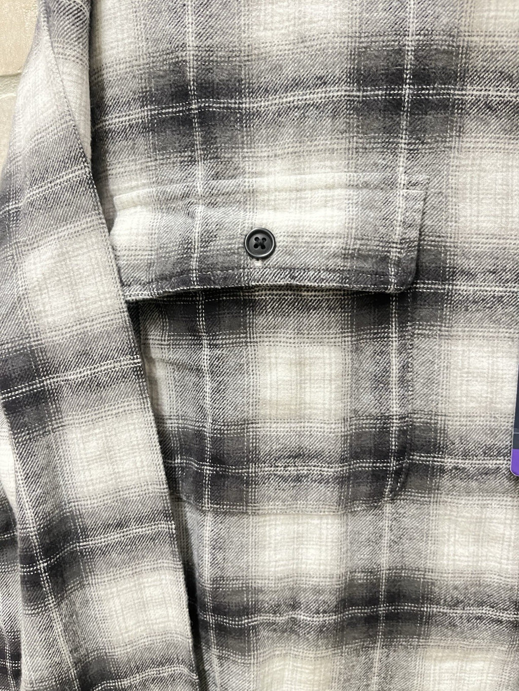 Lucky Brand Classic Fit Flannel Shirt Men's Size XXL Black Plaid Lumberjack