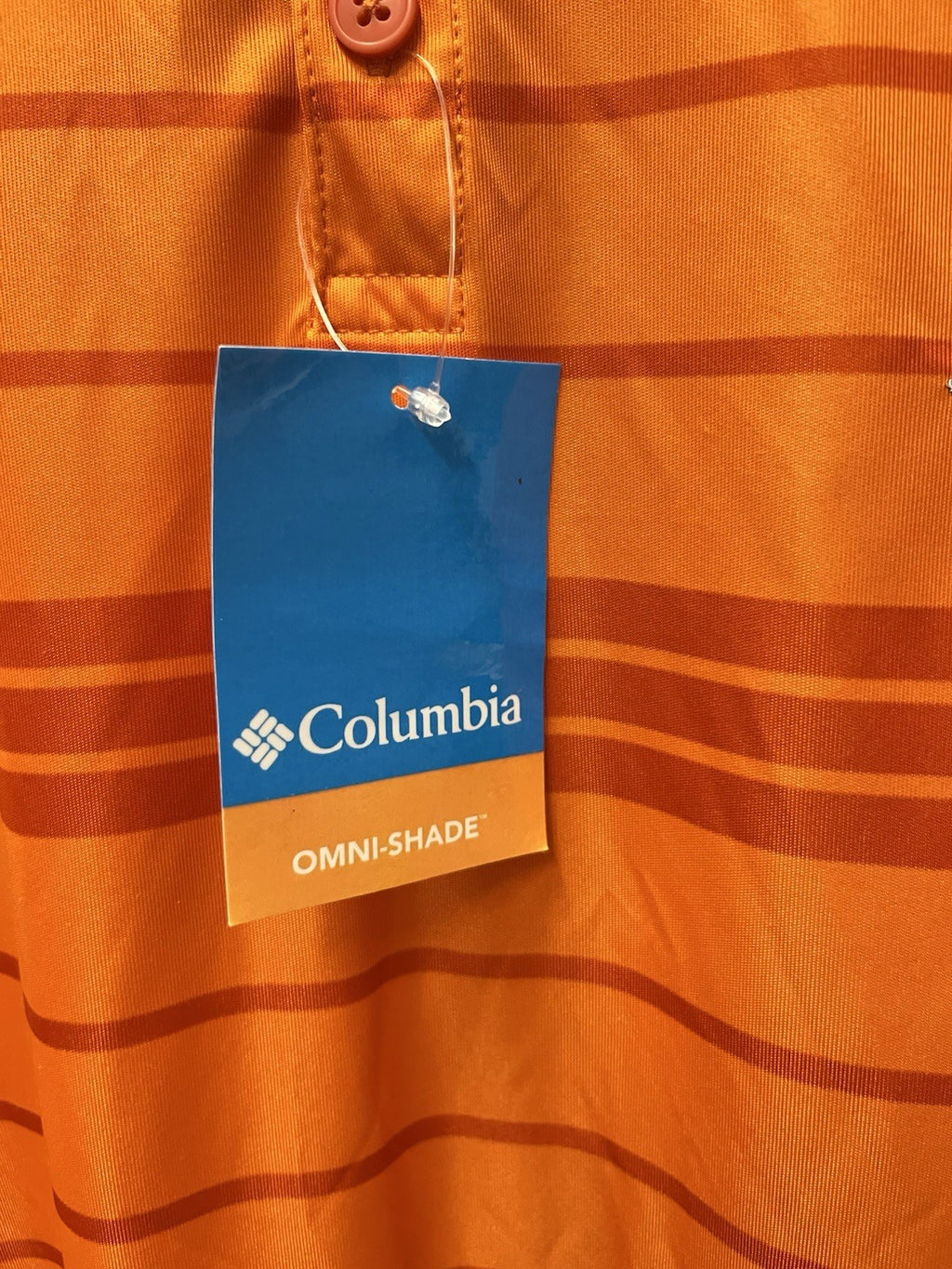 Columbia polo man shirt Sz XL orange Omni-shade activewear NWT