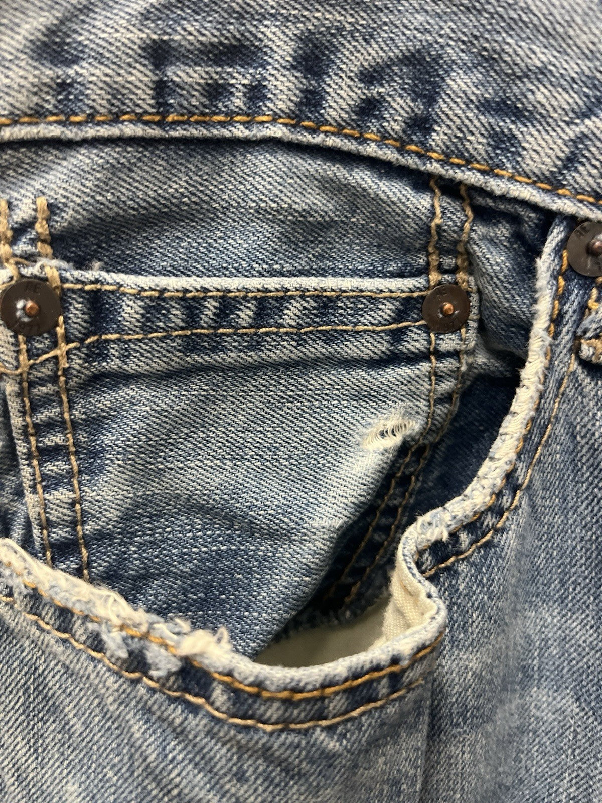 American Eagle men’s jeans Sz 29/34 air flex original boot cut blue denim
