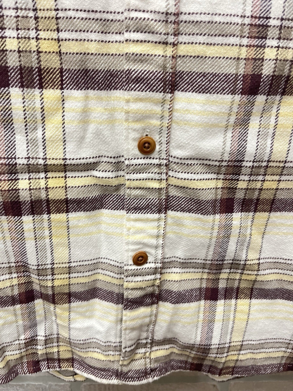 Lucky brand button-down long sleeve Flanner shirt Men’s Sz XL tan multicolor NWT