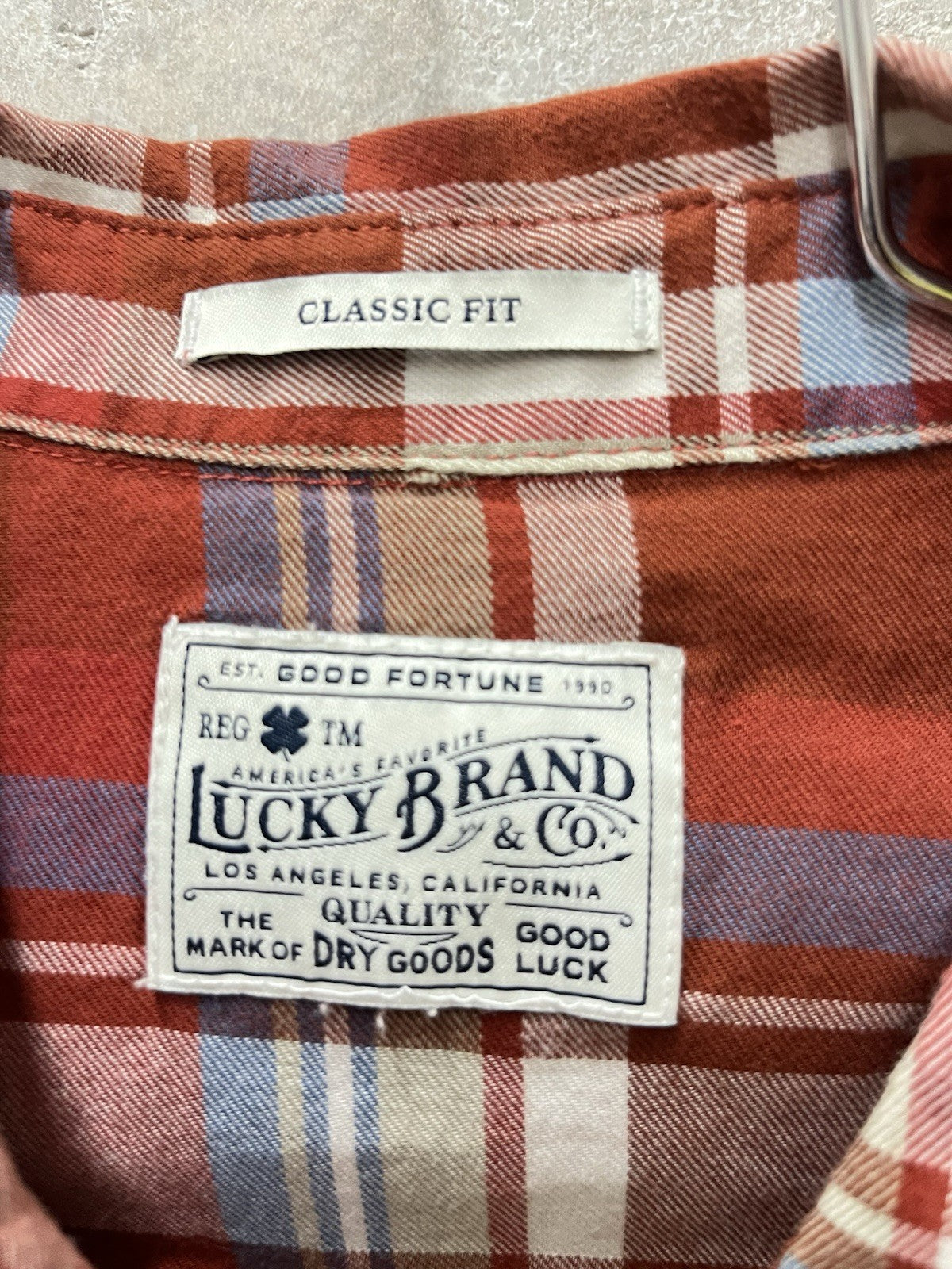 Lucky Brand Men’s Size M Plaid  Pearl Snap Long Sleeve Shirt western wear sports