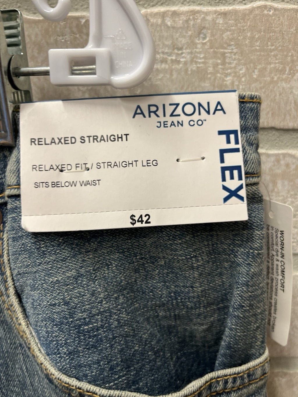Arizona jeans Men’s 38/36 flex relax straight NWT