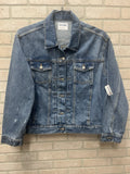 Old Navy woman’s blue denim trucker jacket button down Sz XL 100% cotton NWT