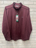 Greg Norman Play Dry Mens XL Red Heathered 1/4 Zip Pullover Golf LS Shirt