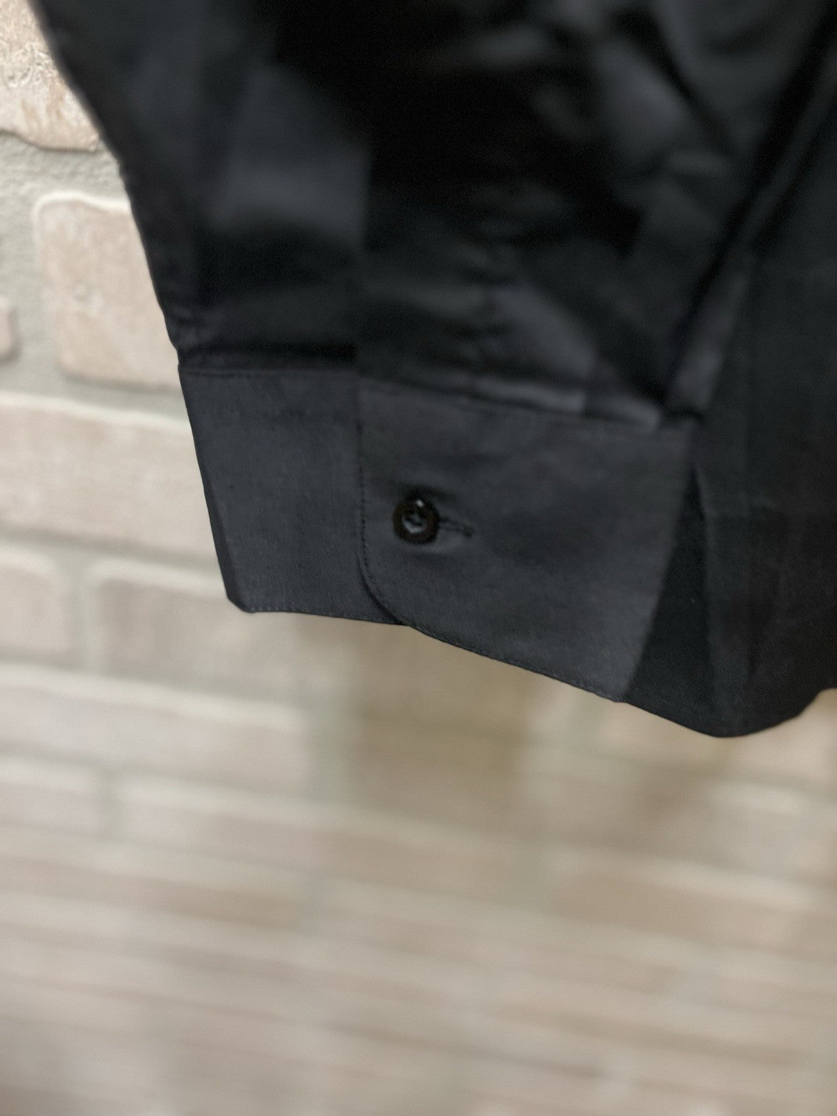 Lucky brand men’s button-down Long sleeve shirt solid black Sz XL catatonic NWT