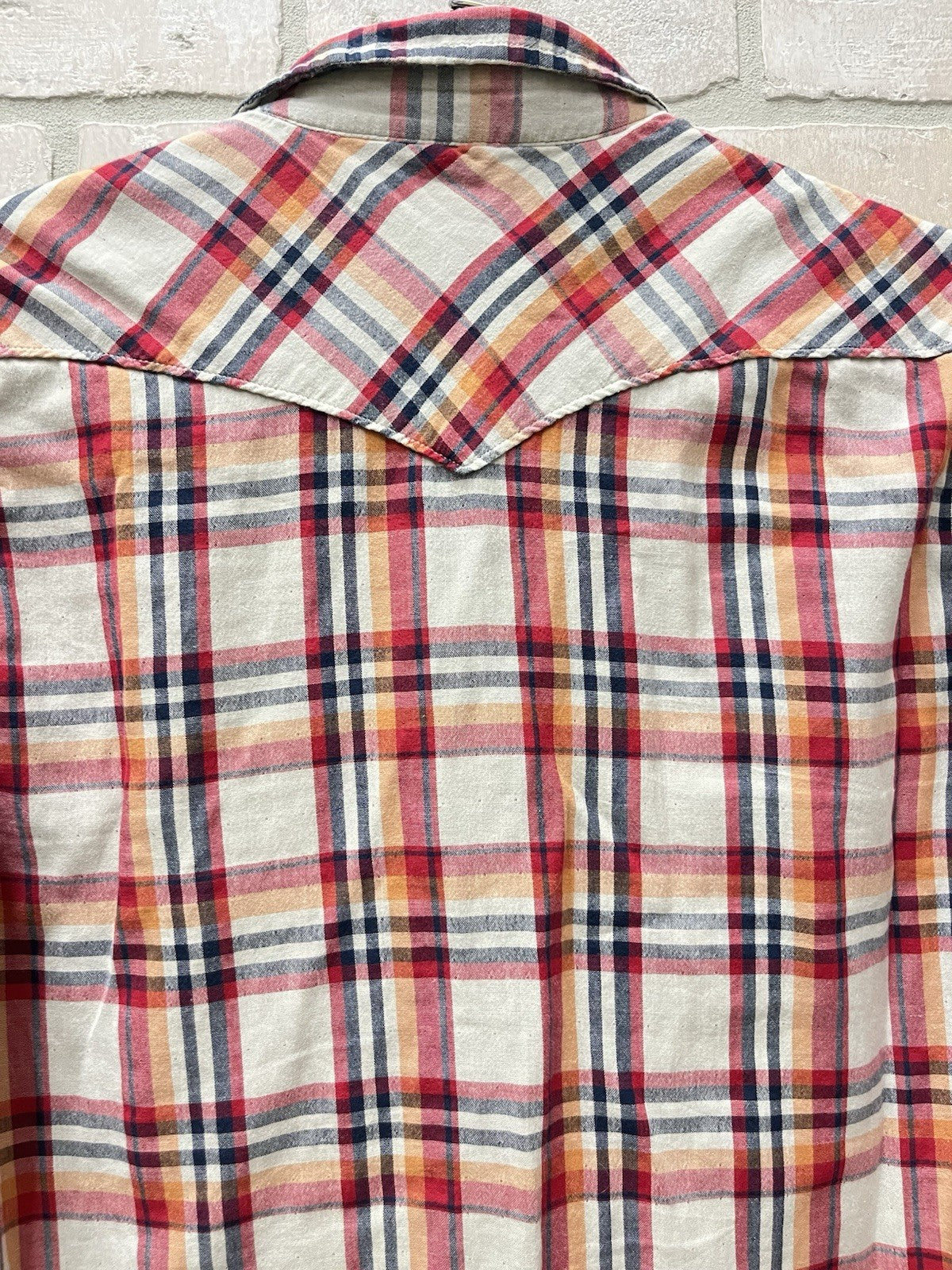 Lucky Brand Men’s Size M Plaid  Pearl Snap Long Sleeve Shirt western wear sports
