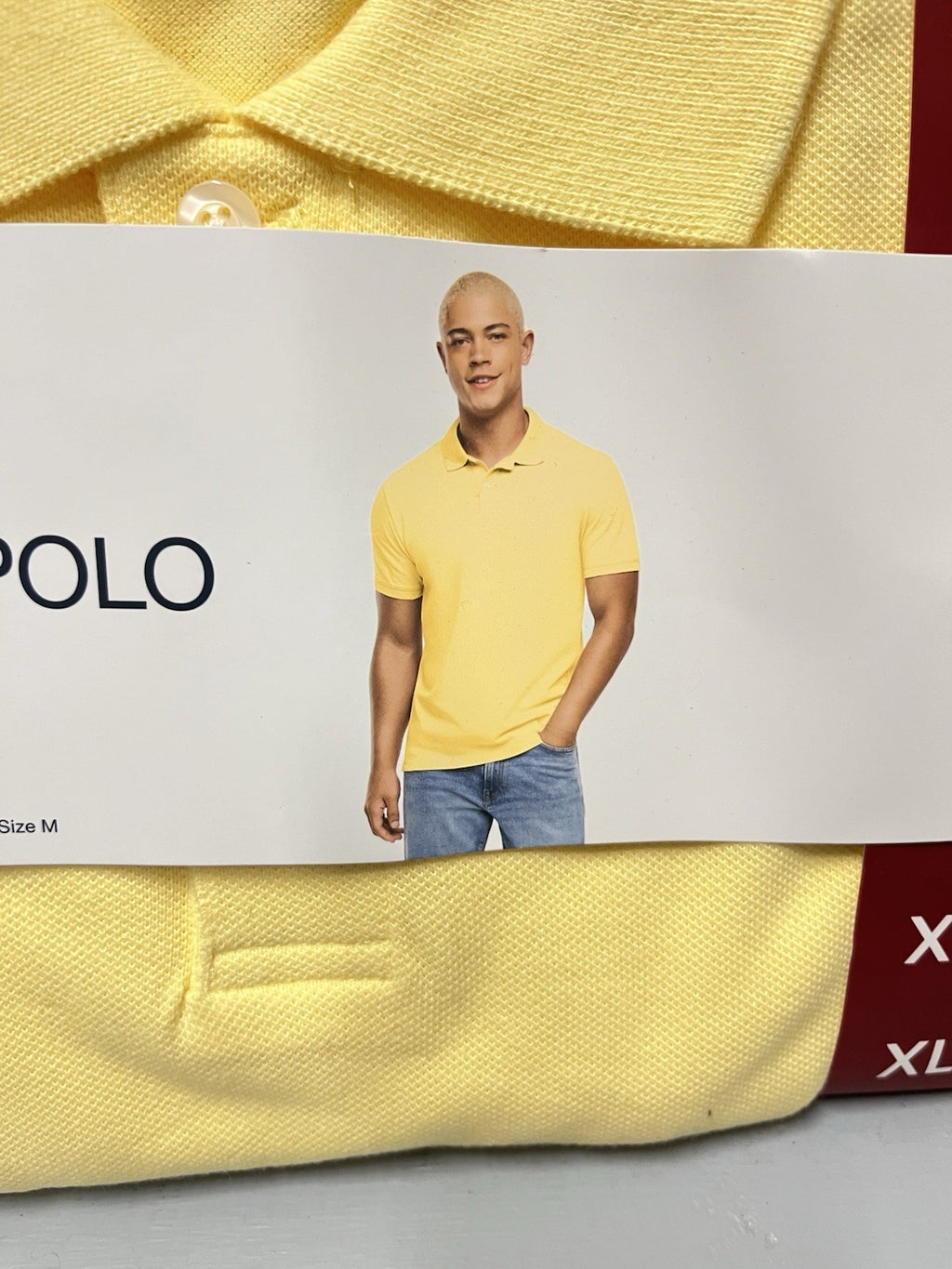 Gap Pique Polo Men’s Sz XL Yellow soft touch NWT