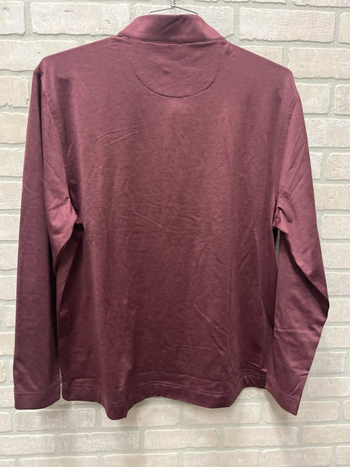 Greg Norman Play Dry Mens XL Red Heathered 1/4 Zip Pullover Golf LS Shirt