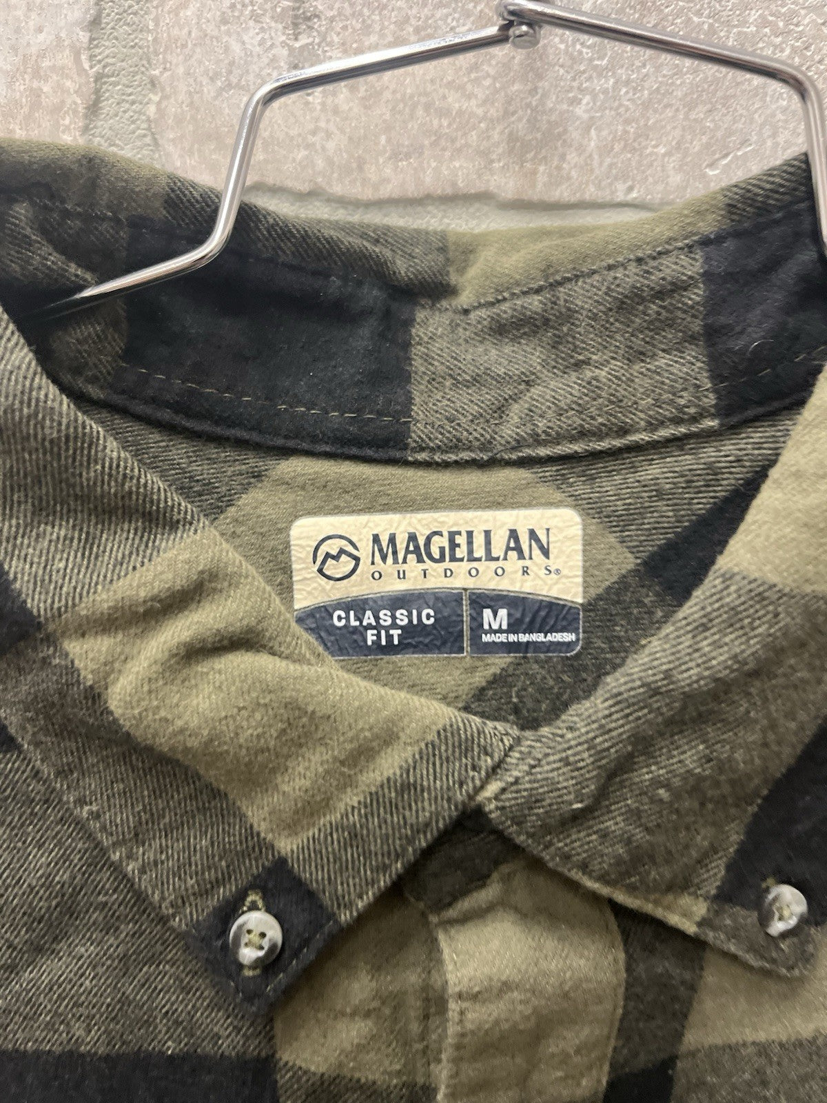 Megellan men’s long sleeve button-down plaid flannel shirt Sz M Lumberjack NWT