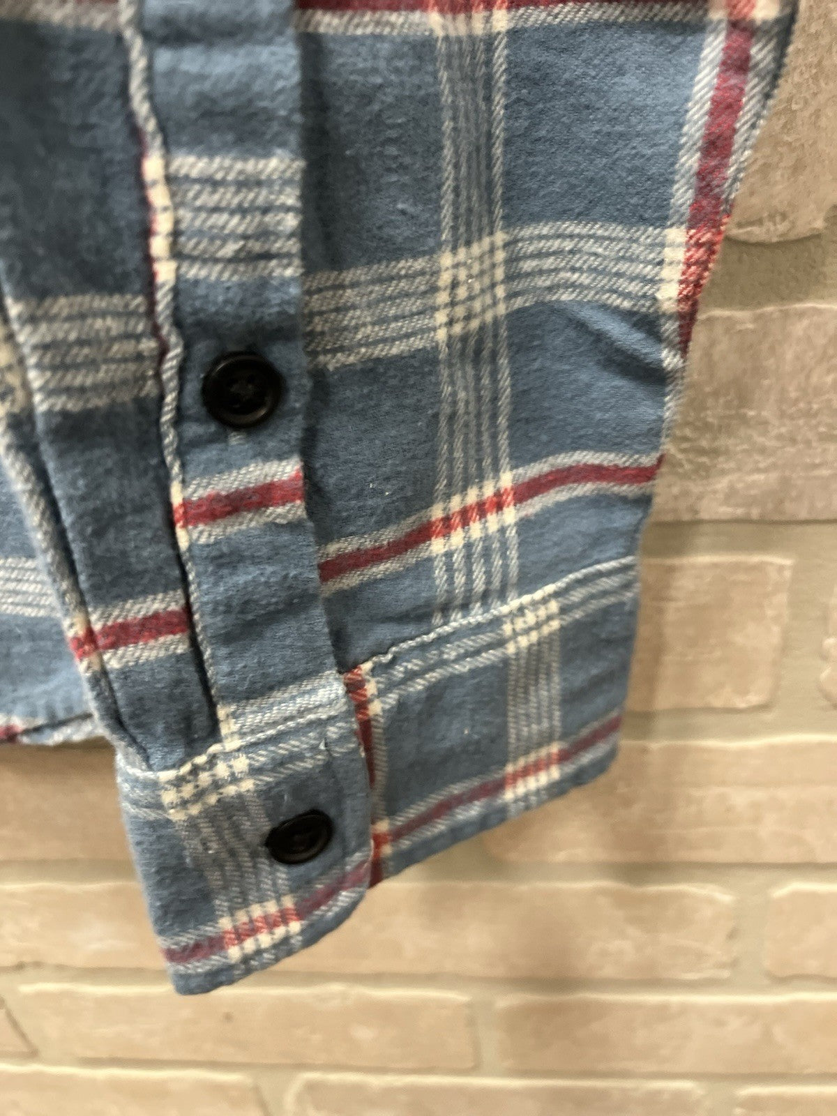 Lucky Brand Men’s Plaid Flannel Classic Fit Long Sleeve Pockets Shirt L