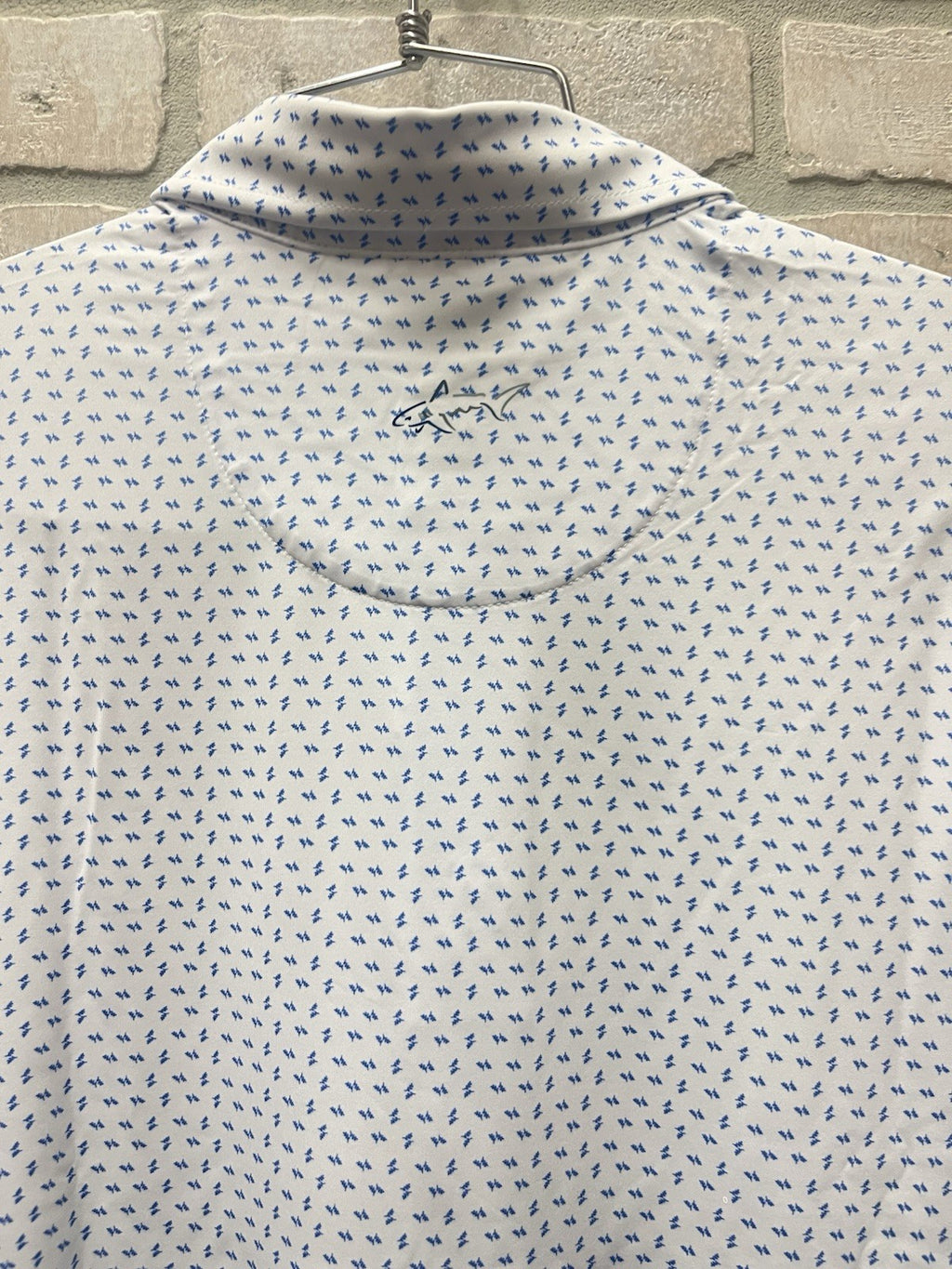 Greg Norman men’s golf polo Sz L  White ML75  4 Way stretch activewear