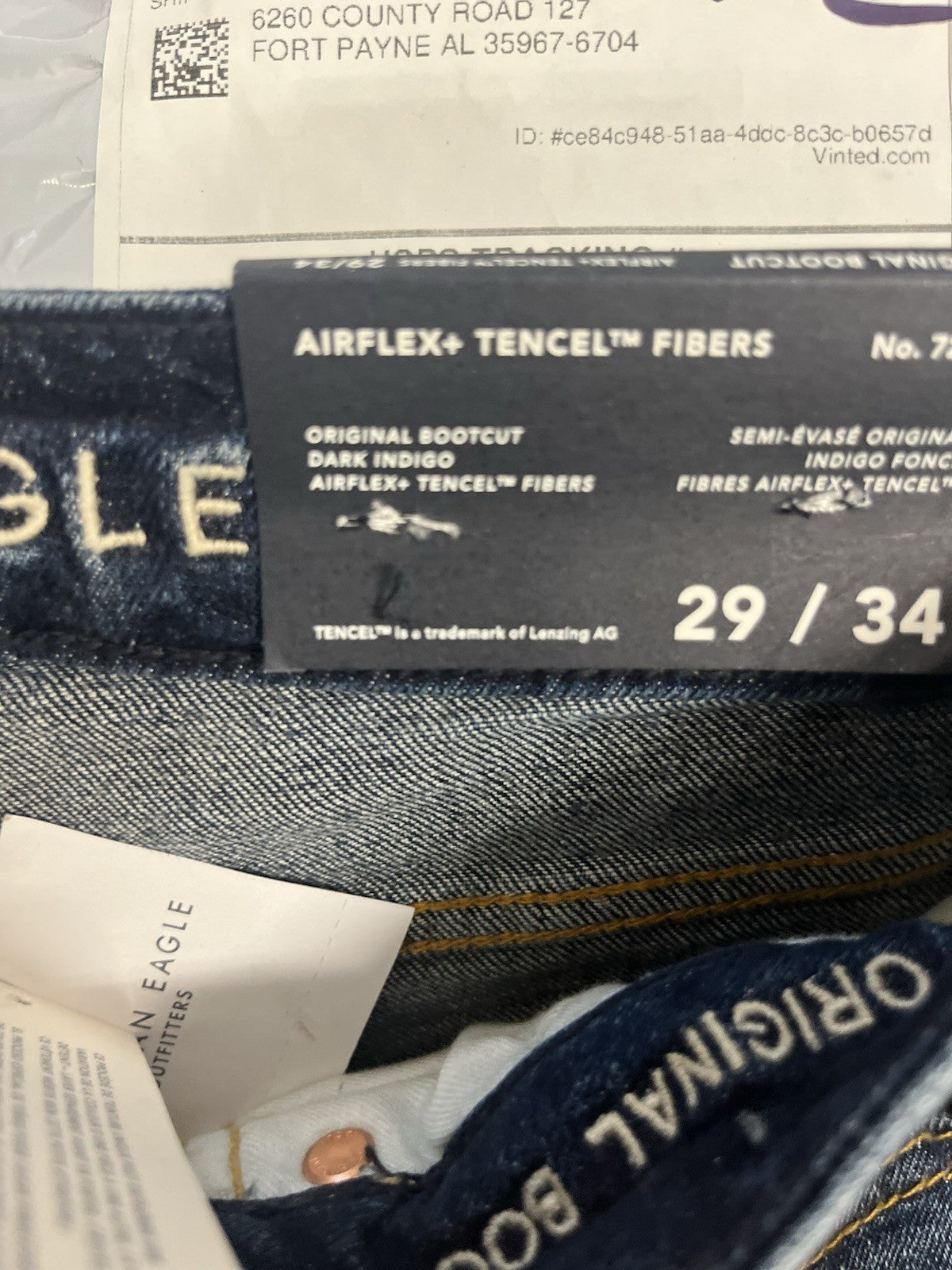 American Eagle men’s jeans Sz 29/34 air flex original boot cut denim NWT