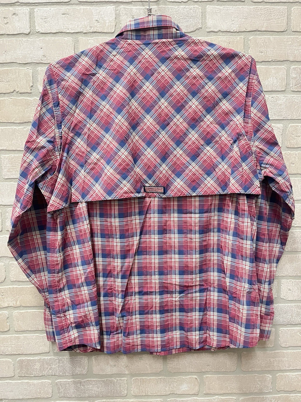 Vineyard vines men’s harbor long sleeve shirt Sz L plaid Martha’s Vineyard