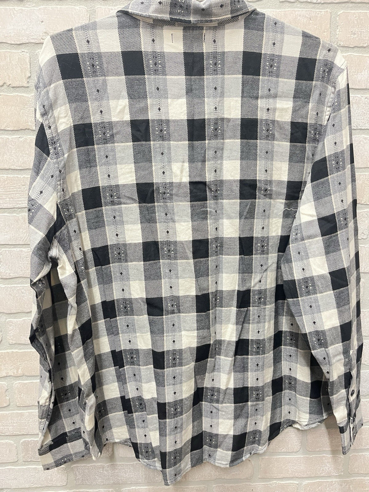 Frye Men’s long sleeve button-down flannel shirt Sz XXL Heather Gray plaid NWT