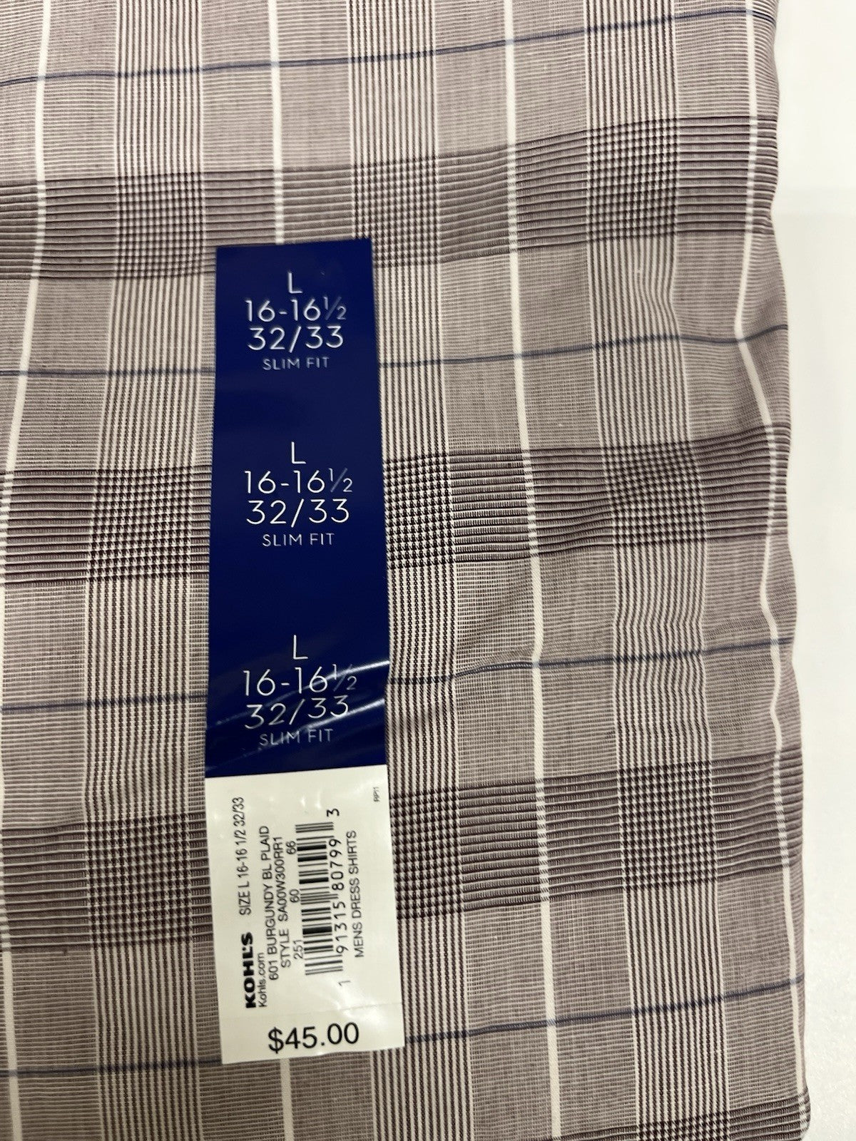 APT.9 men’s Long Sleeve dress shirt Sz L premium flex regular fit white NWT