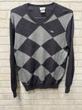 Lacoste sweater men’s Sz L black V-neck long sleeve pullover Alligator logo