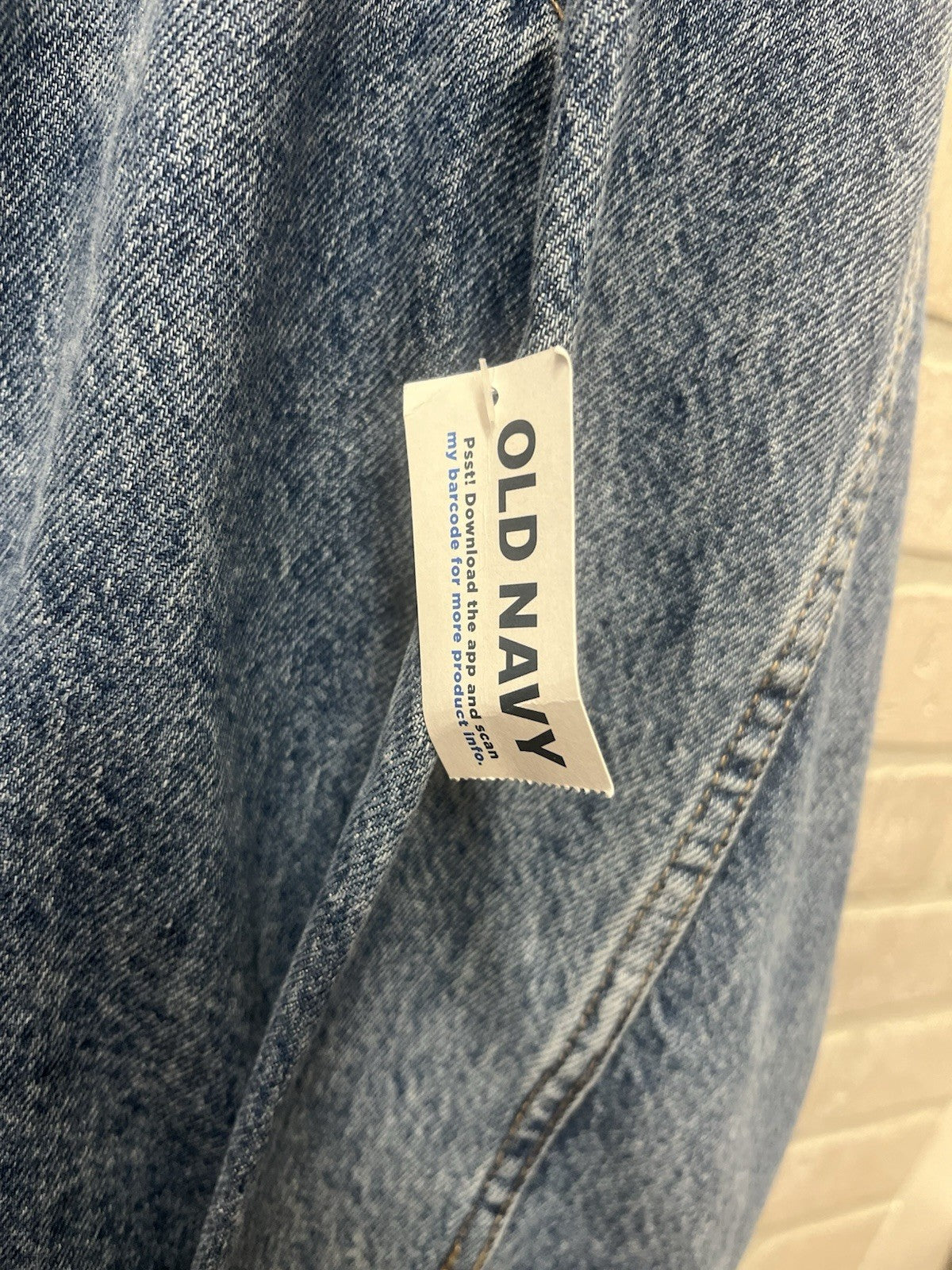 Old Navy woman’s blue denim trucker jacket button down Sz XL 100% cotton NWT