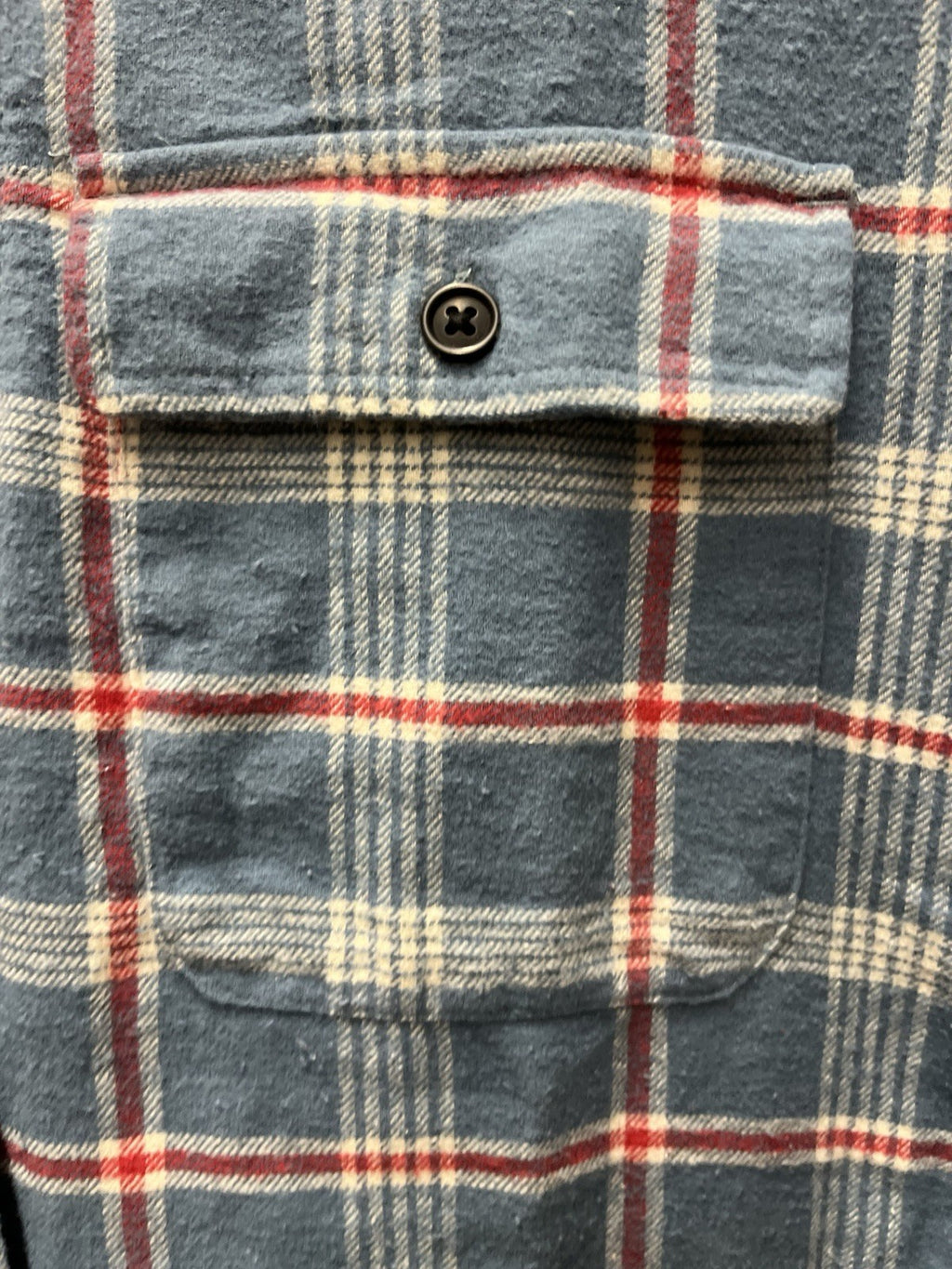 Lucky Brand Men’s Plaid Flannel Classic Fit Long Sleeve Pockets Shirt L